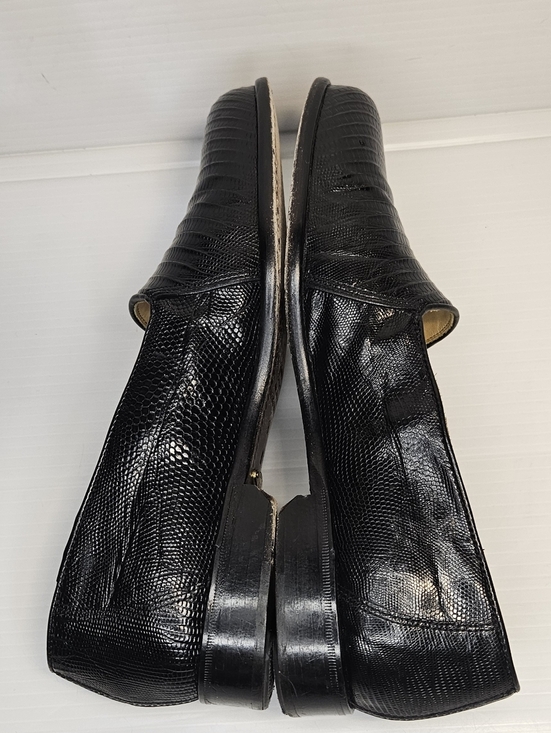 ZELLI Italia Black Lizard Loafers Men’s Size 8M – Handmade Italy Exotic Leather main image 7